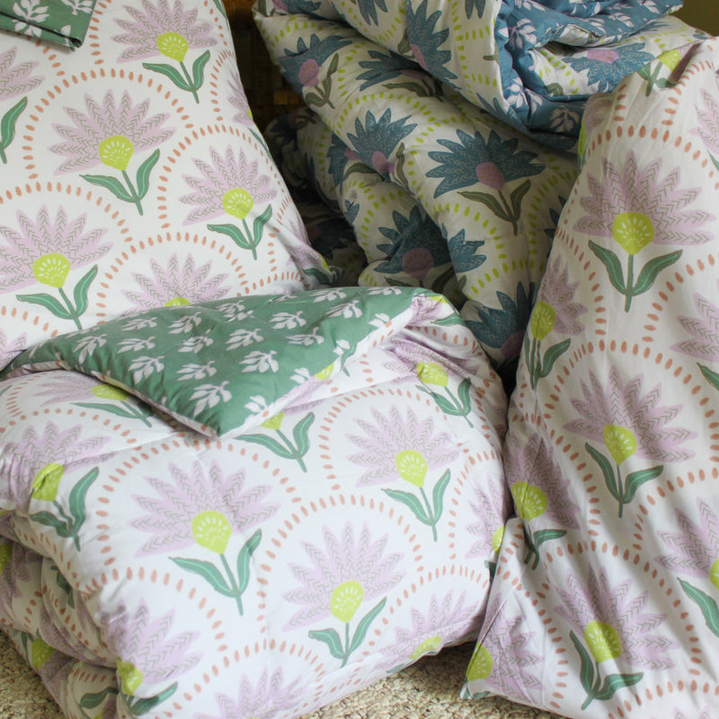 Twin XL Bedding Set - Coneflower Lilac