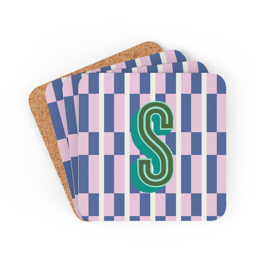 Coaster Set - Maxi Blueberry Monogrammed