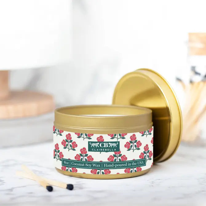 Tin Candle - Betsy Red (Sage & Cypress)