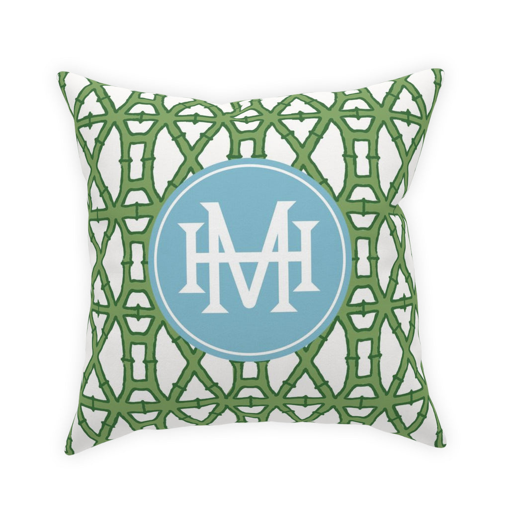 Monogrammed Indoor/Outdoor Square Pillow