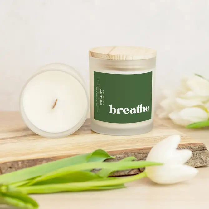 Glass Candle - Breathe (Cactus Flower & Jade)