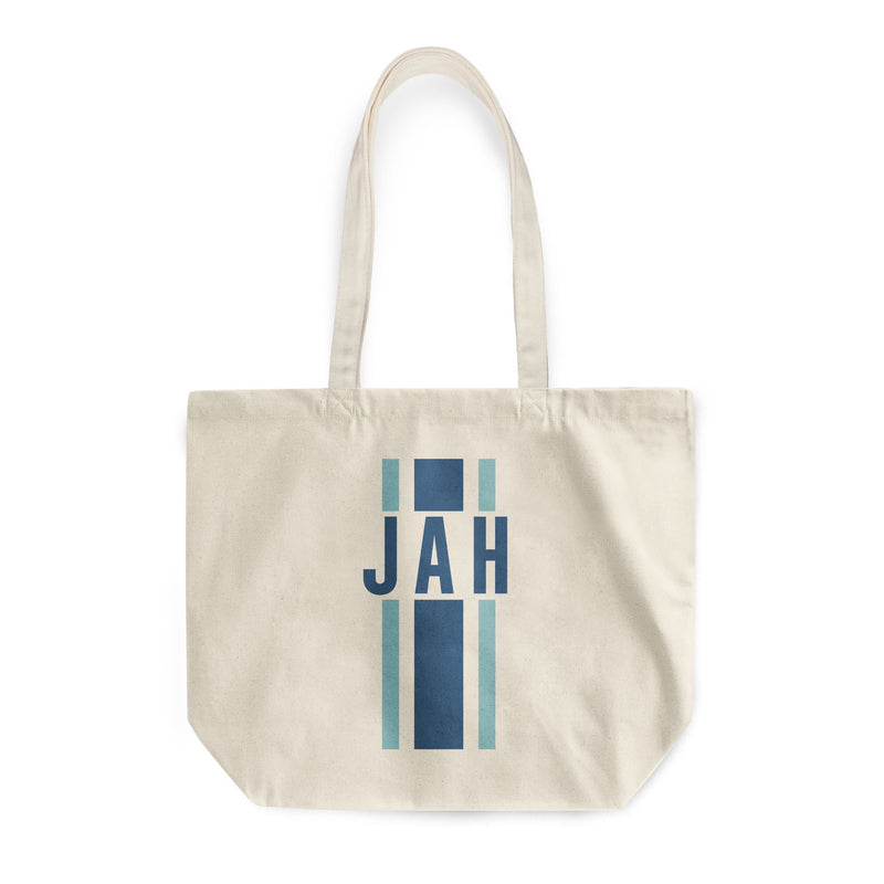 Canvas Tote - Racing Stripe Monogrammed NEW!