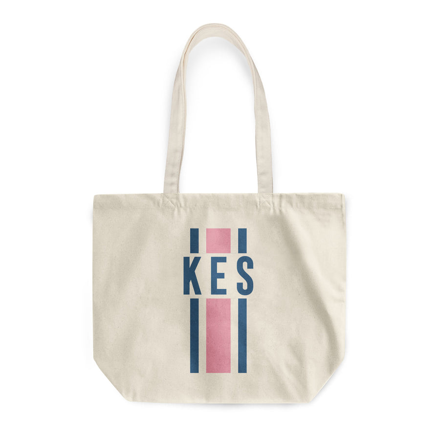 Canvas Tote - Racing Stripe Monogrammed NEW!