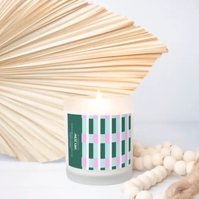 Glass Candle - Maxi Mint (Oakmoss & Amber)