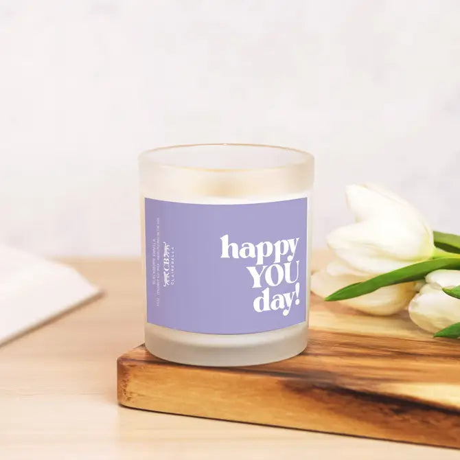 Glass Candle - Happy YOU Day! (Blackberry Vanilla)