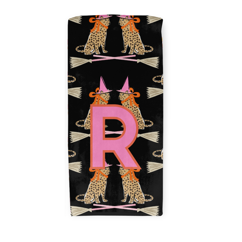 Halloween Guest Hand Towel - Leopard Witches