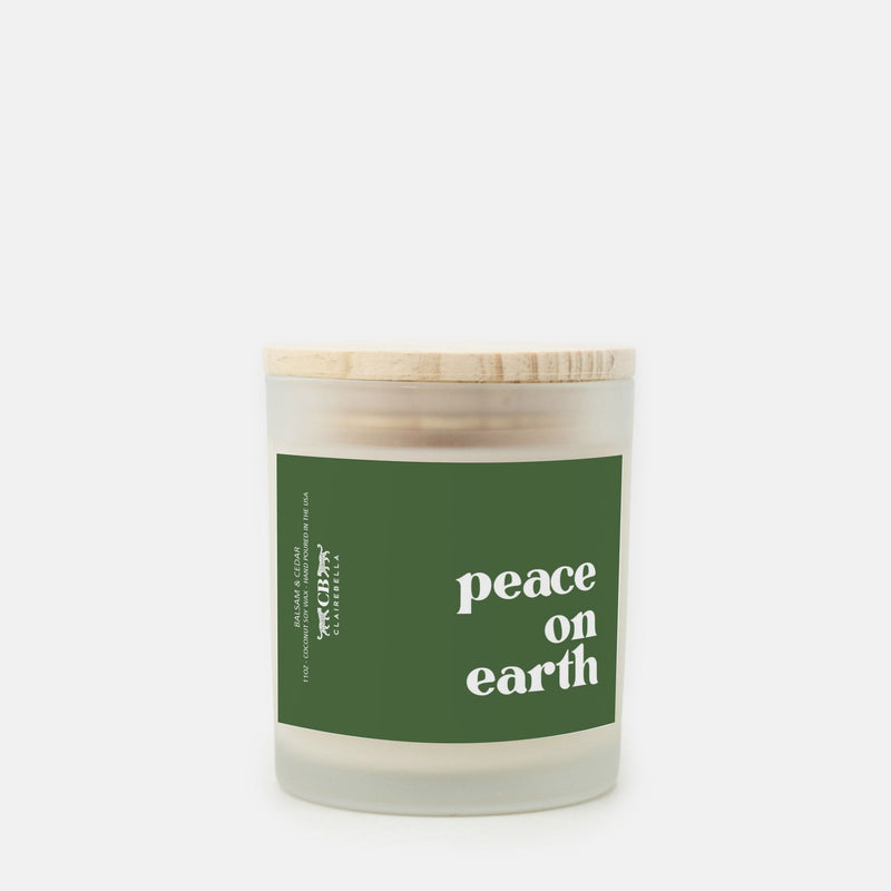 Glass Candle - Peace (Balsam & Cedar)