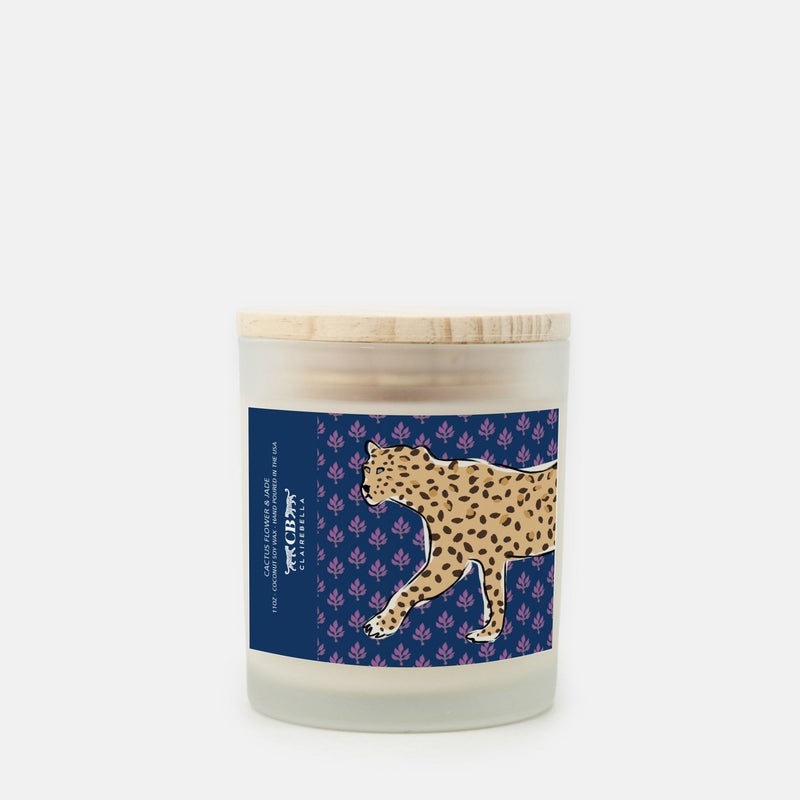 Glass Candle - Flora Leopard (Cactus Flower & Jade)