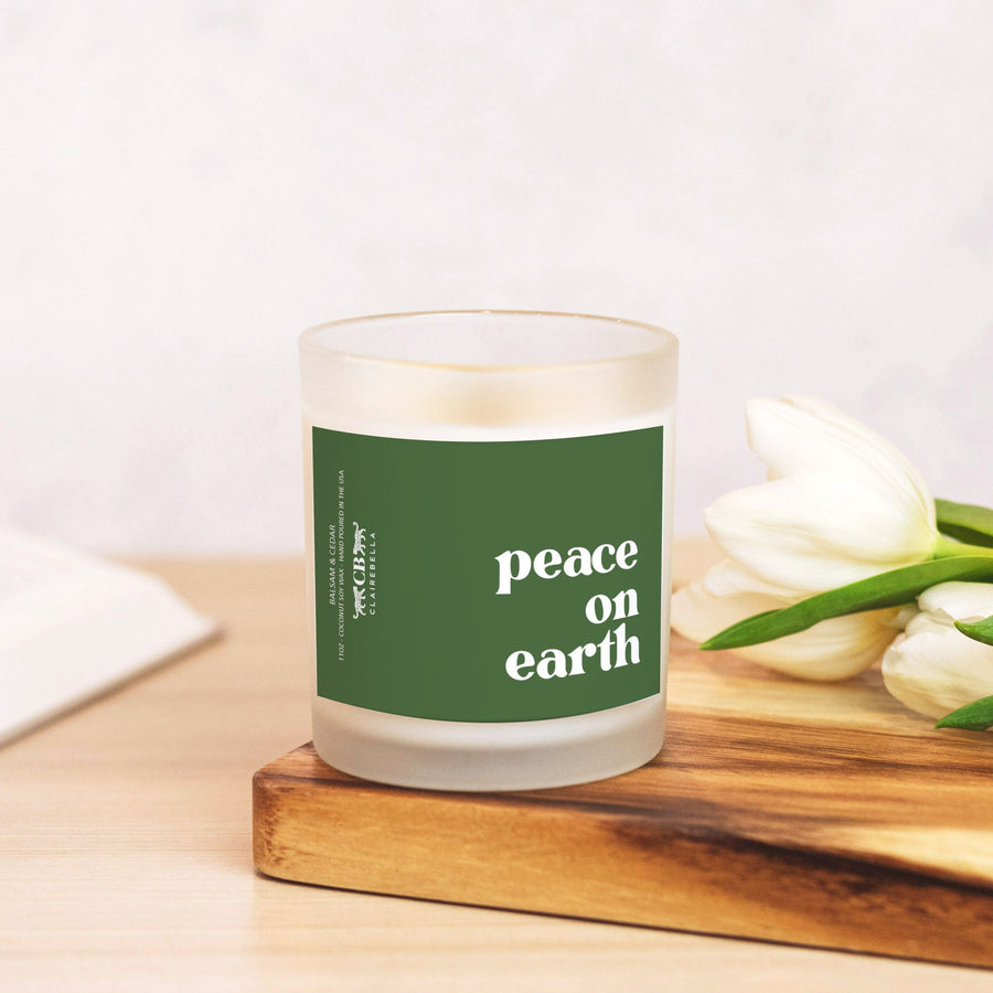 Glass Candle - Peace (Balsam & Cedar)