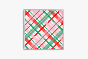 Christmas Plaid Acrylic Tray