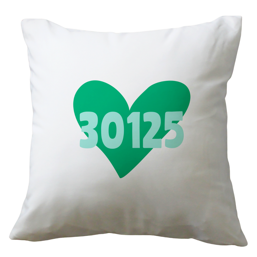 Custom City Heart Green Mint - Indoor/Outdoor Pillow