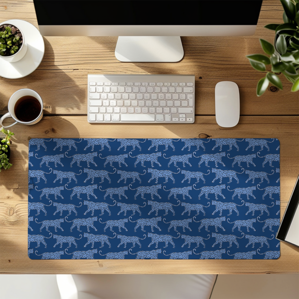 Desk Mat - Leopards Navy - New!