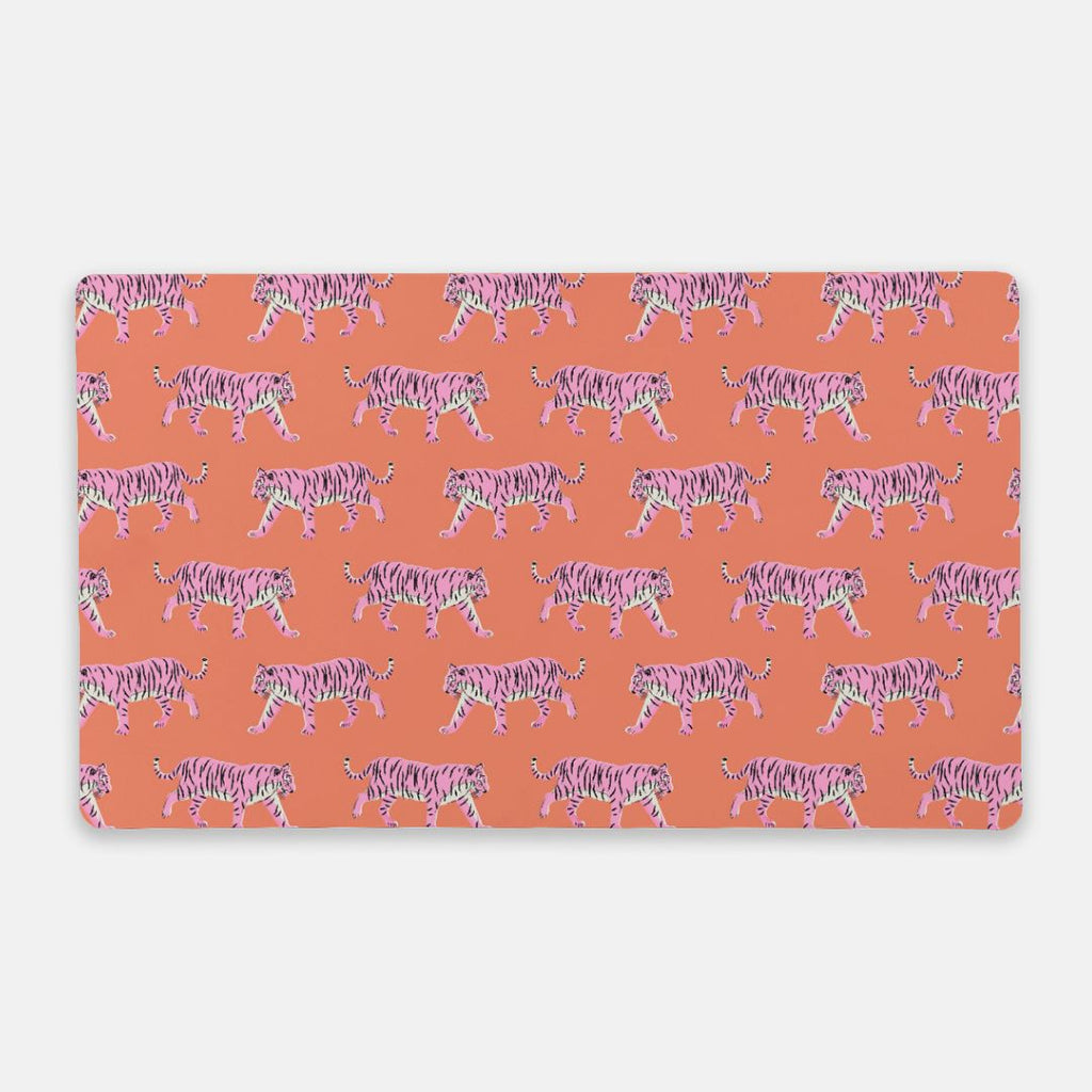Desk Mat - Tiger Pink & Orange - New!