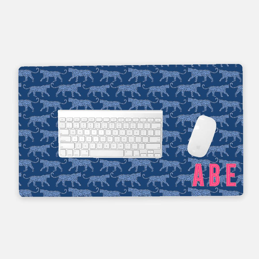 Desk Mat - Leopards Navy - New!