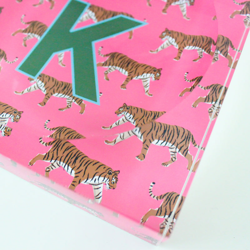 Catchall Tray - Single Initial Tiger Pink - New!