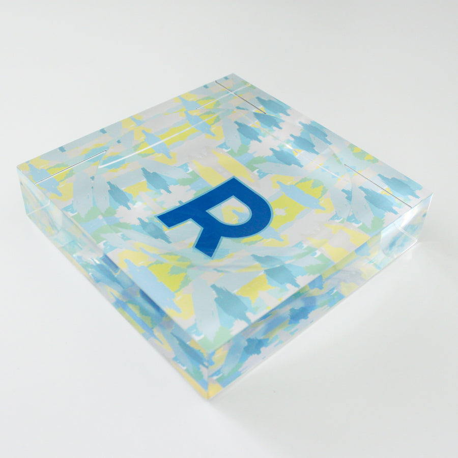 Catchall Tray - Single Initial Mila Citrus Blue - New!