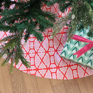 Christmas Tree Skirt Bamboo Pink/Red