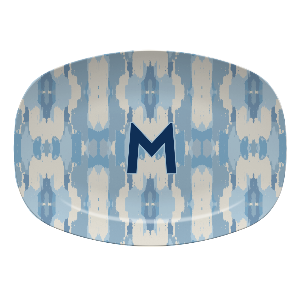 Single Initial Platter Mitzy - Blue