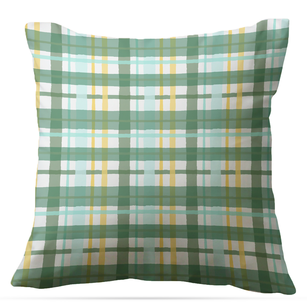 Plaid Indoor/Outdoor Pillow - Square