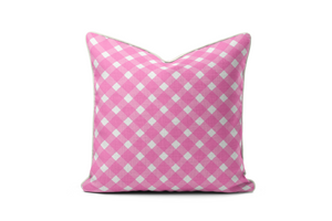 Gingham - Piped Pillow Square - New!