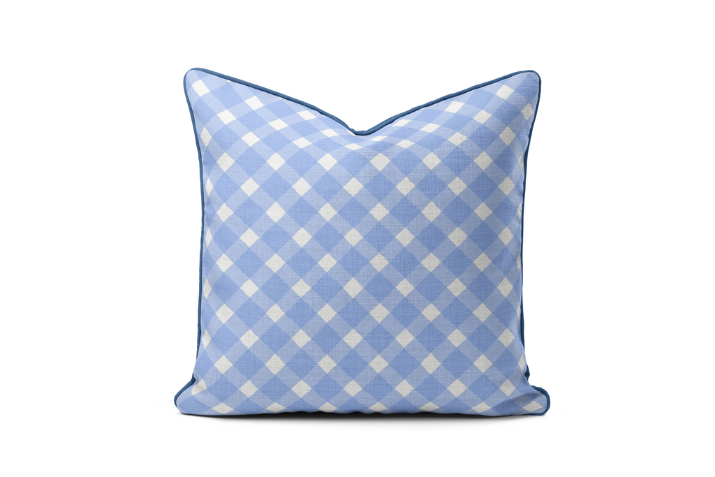 Gingham - Piped Pillow Square - New!