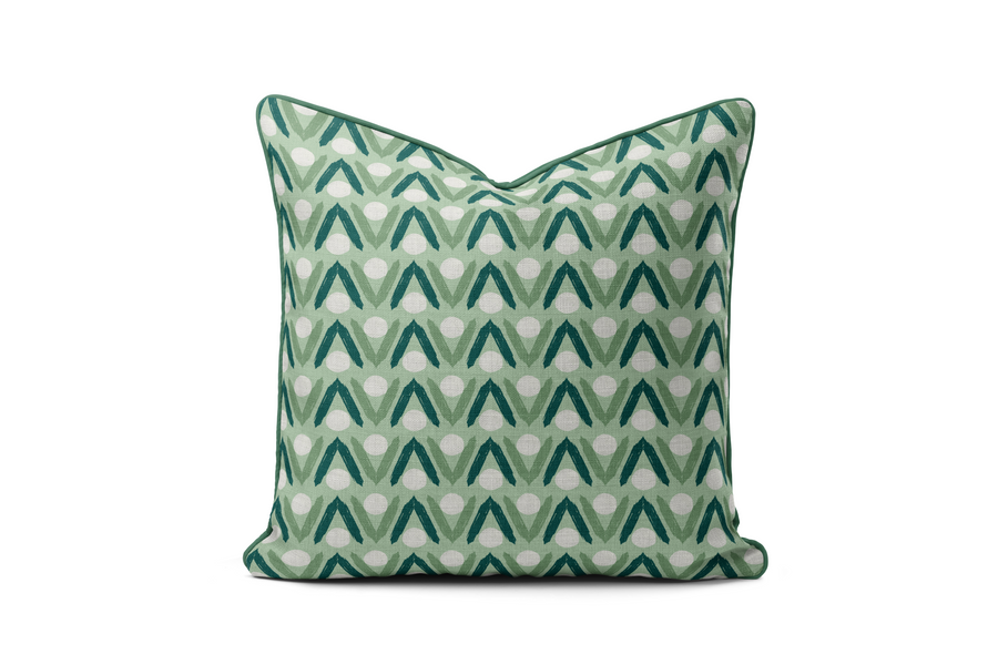 Lana Green - Piped Pillow Square - New!