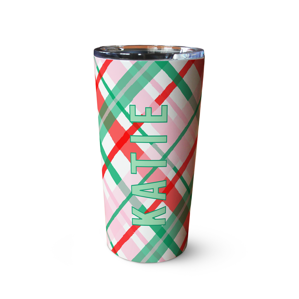 Christmas Plaid Tumbler