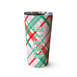 Christmas Plaid Tumbler