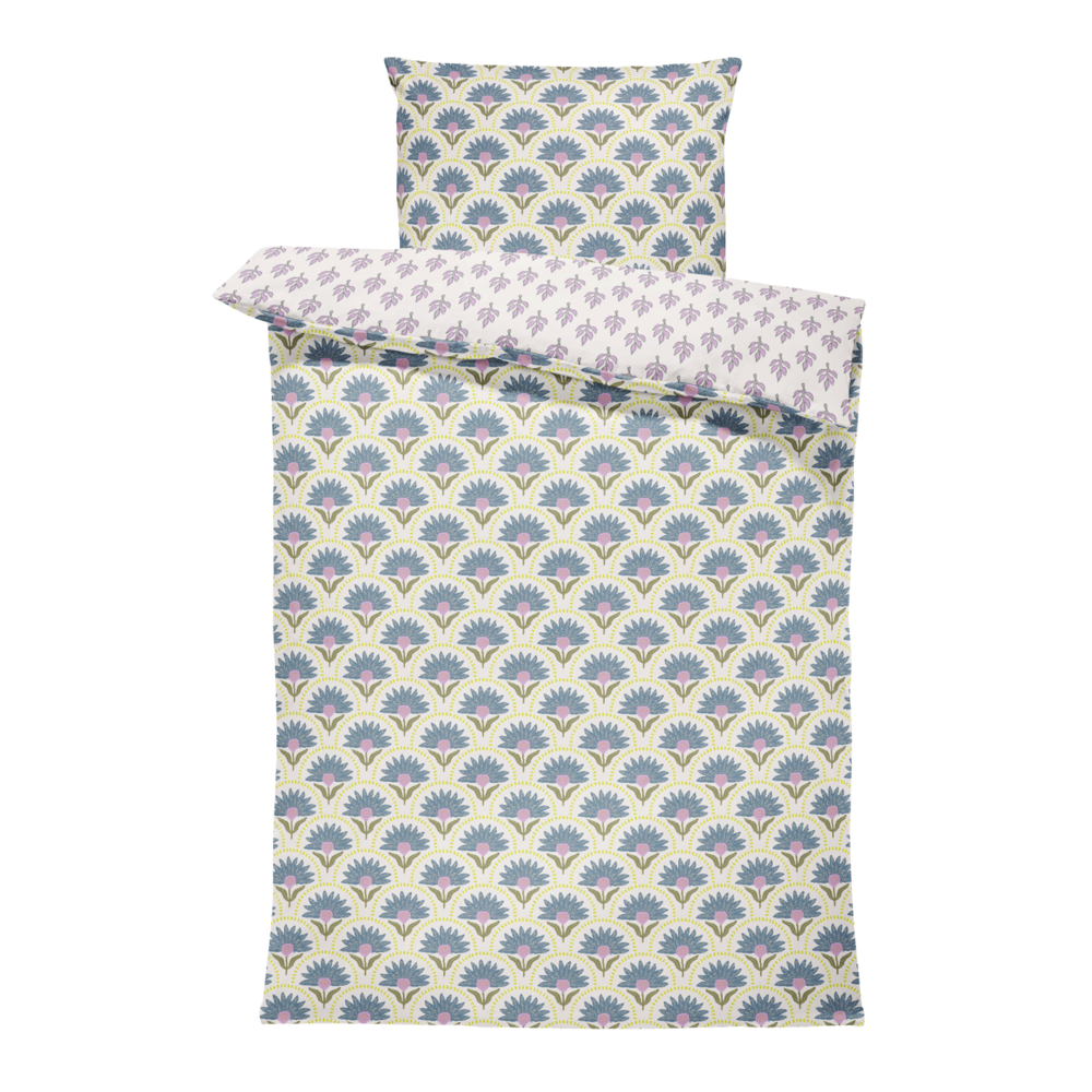 Twin XL Duvet/Sham Set - Coneflower Blueberry