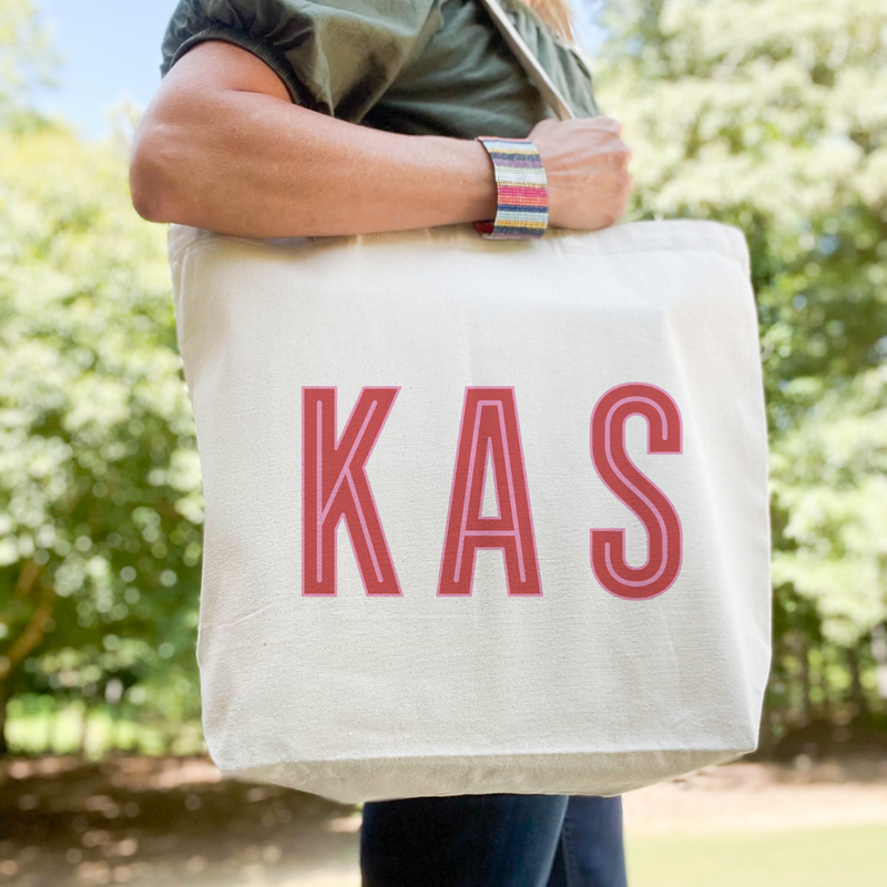 Canvas Tote - Monogrammed NEW!