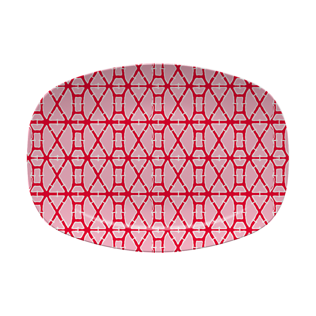 Holiday Platter - Bamboo Pink/Red