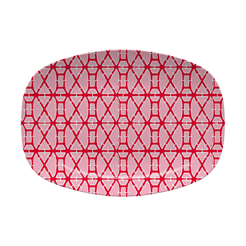 Holiday Platter - Bamboo Pink/Red