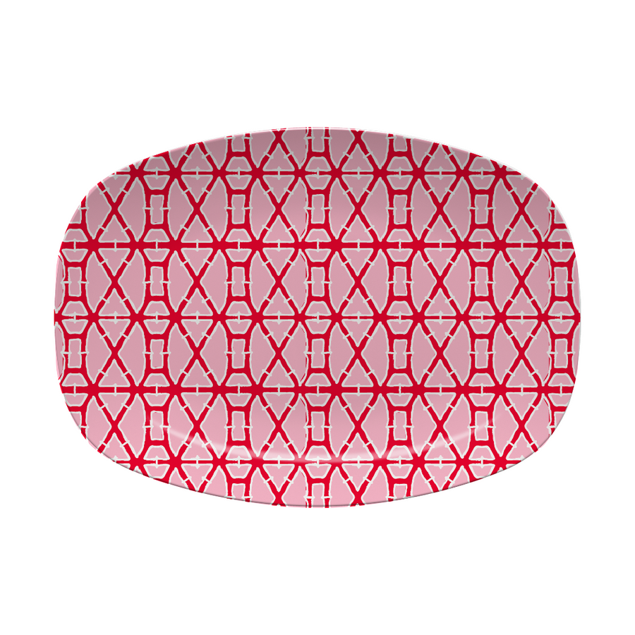 Holiday Platter - Bamboo Pink/Red