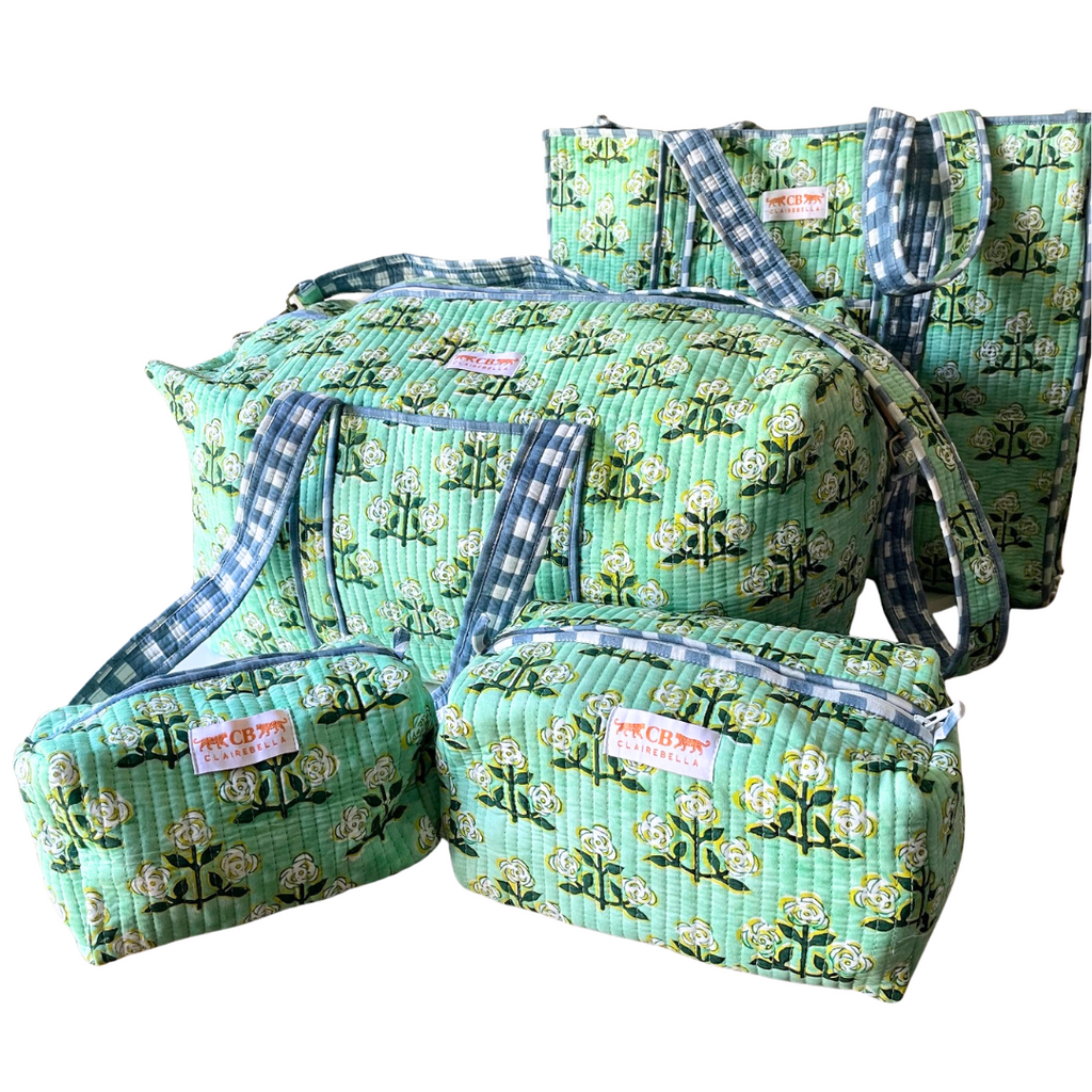 Quilted Duffle Bag - Betsy Green - New!