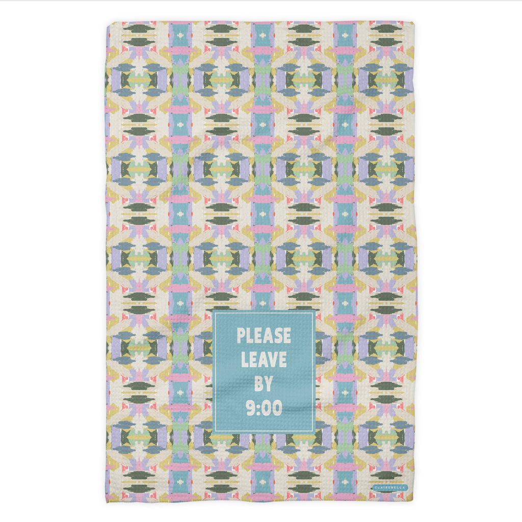 Waffle Weave Kitchen Towel - Leave