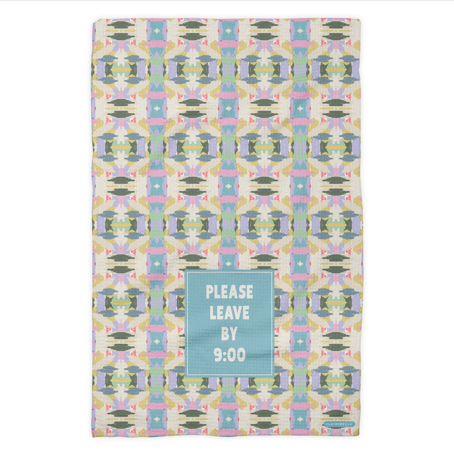 Waffle Weave Kitchen Towel - Leave