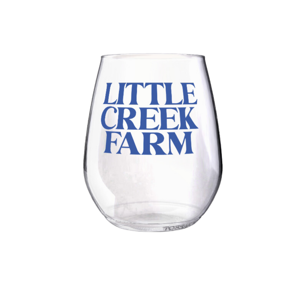 Shatterproof Wine Glass Set - Custom Name Blue