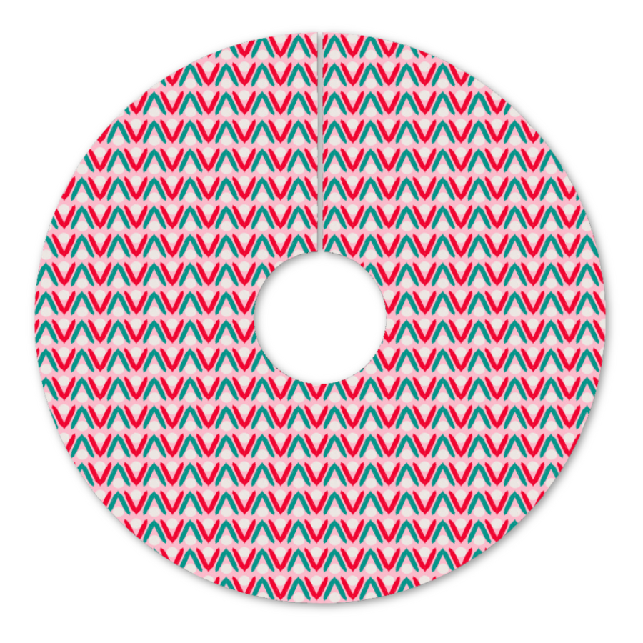 Christmas Tree Skirt Lana Red/Pink