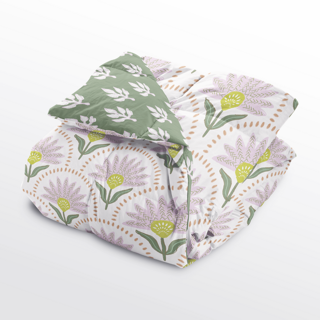 Twin XL Bedding Set - Coneflower Lilac