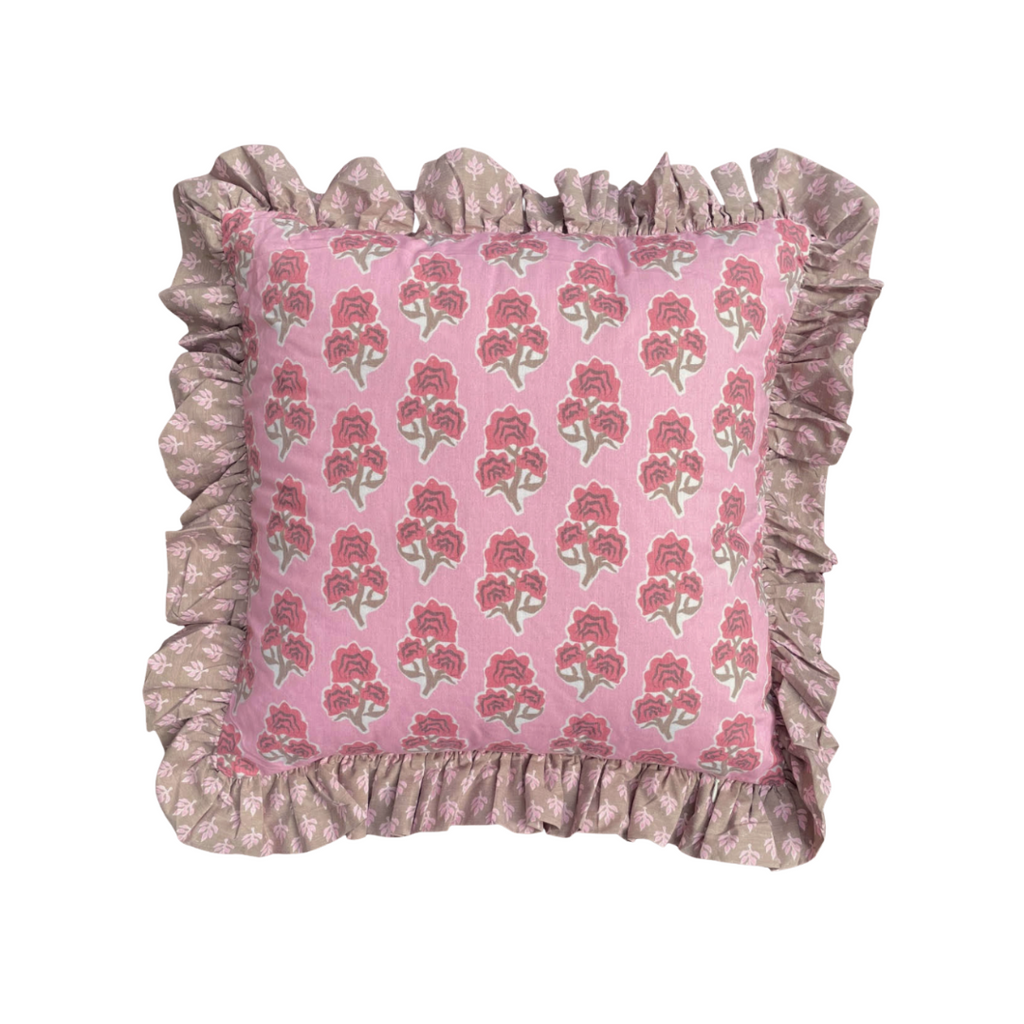 Vera Rouge Ruffle Pillow - Square - New!