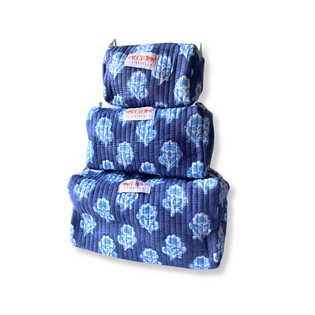 Quilted Pouch Set - Maya Blue - New!