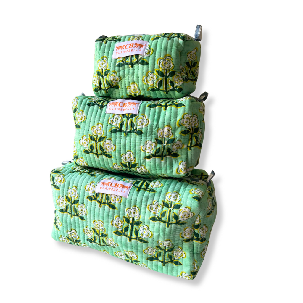 Quilted Pouch Set - Betsy Green - New!