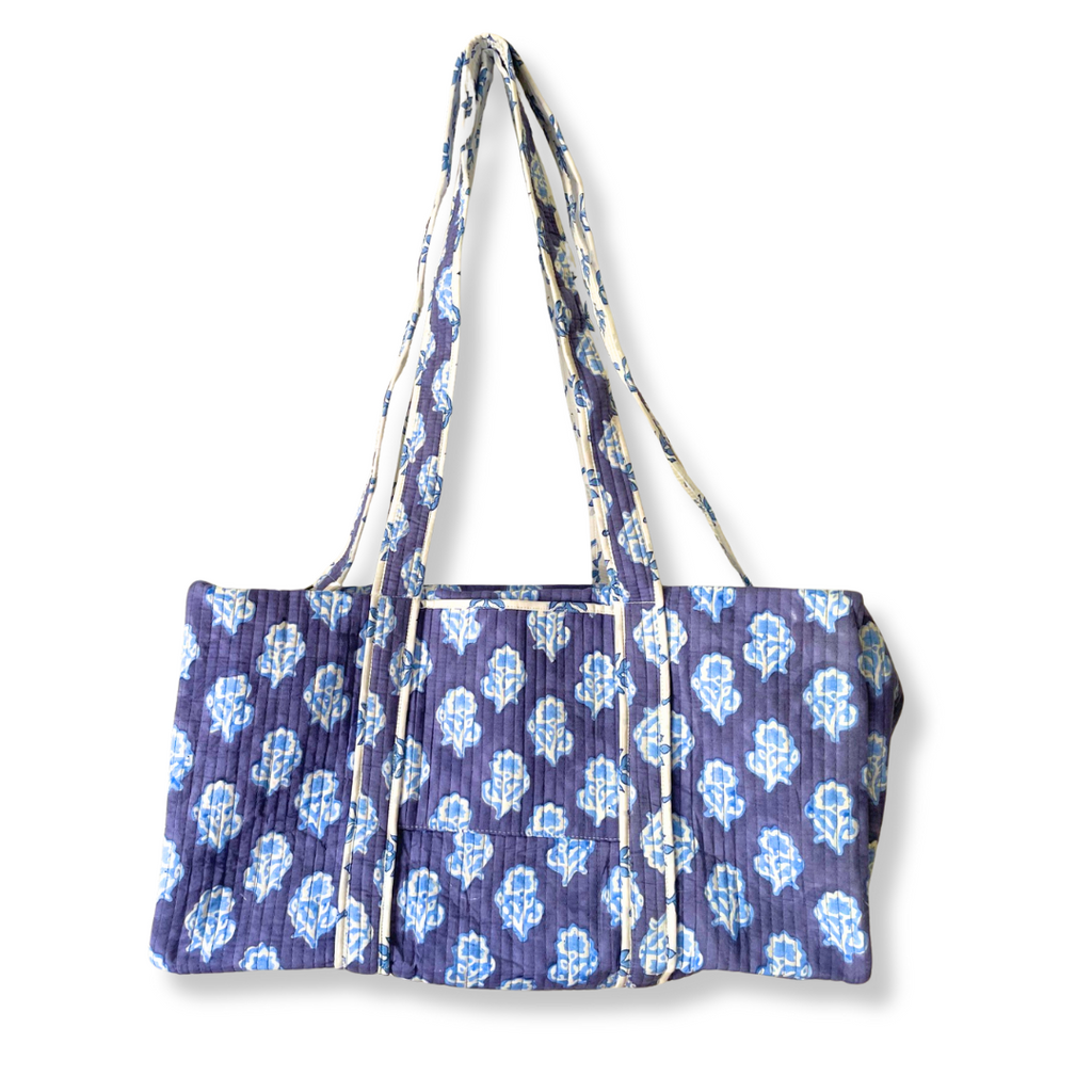 Quilted Duffle Bag - Maya Blue - New!