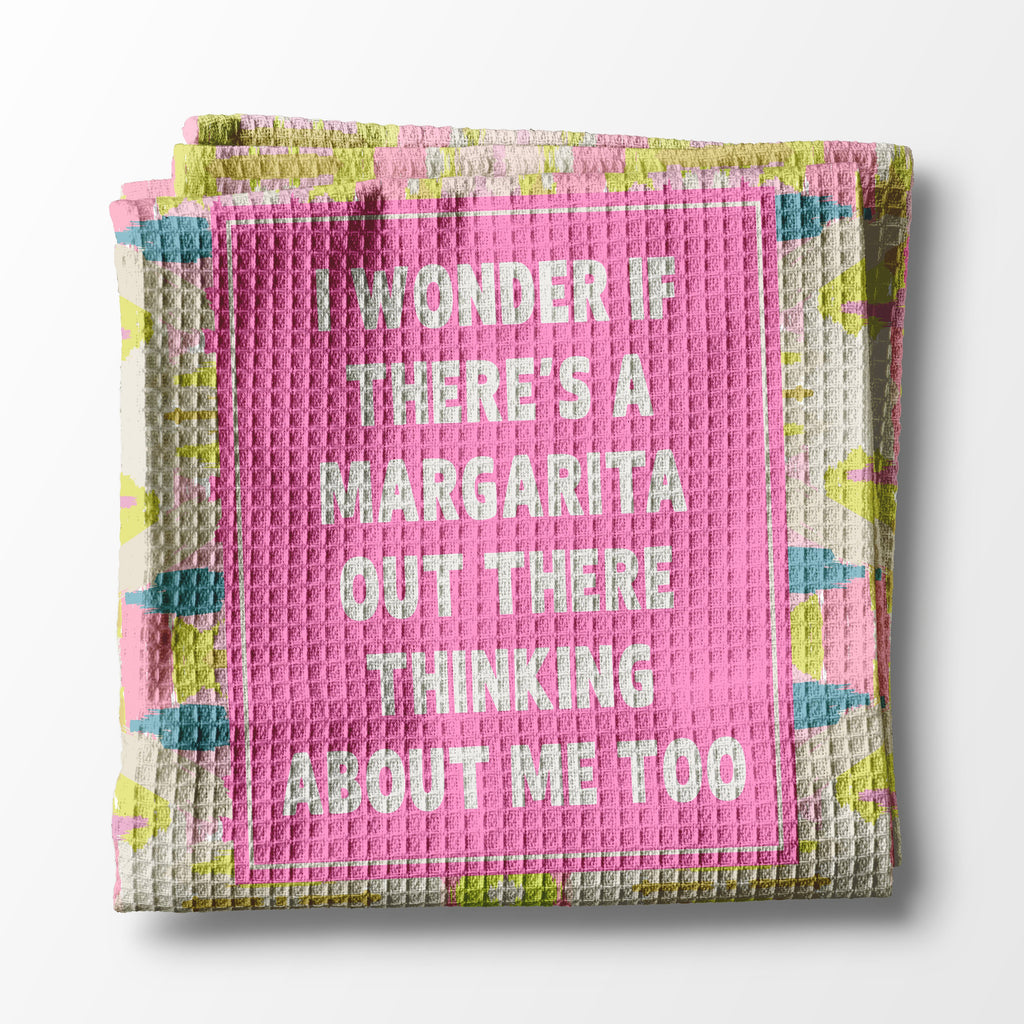 Waffle Weave Kitchen Towel - Margarita