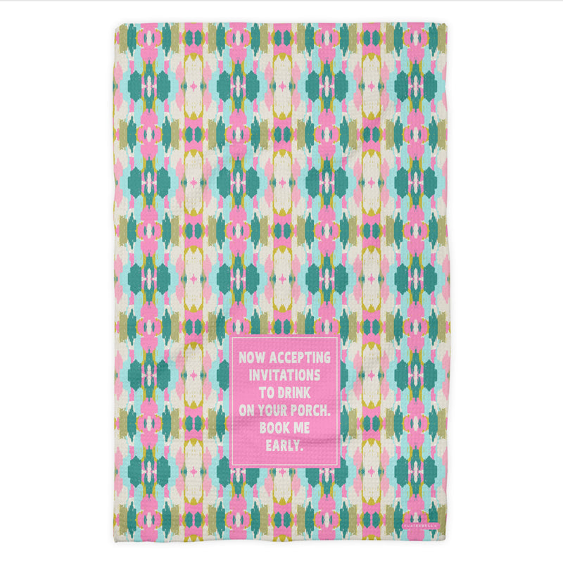 Waffle Weave Kitchen Towel - Invitations