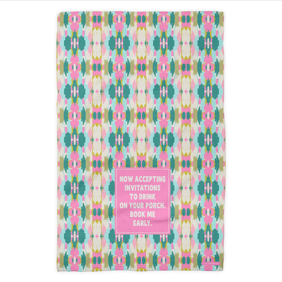 Waffle Weave Kitchen Towel - Invitations