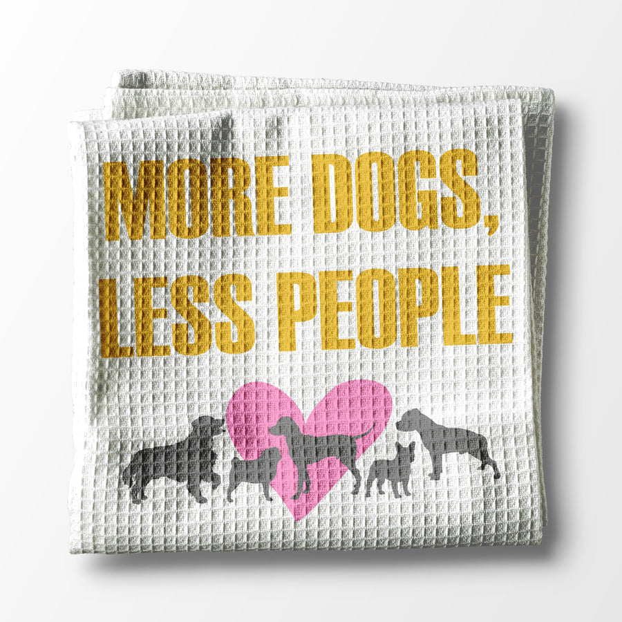 Waffle Weave Kitchen Towel -  Dogs