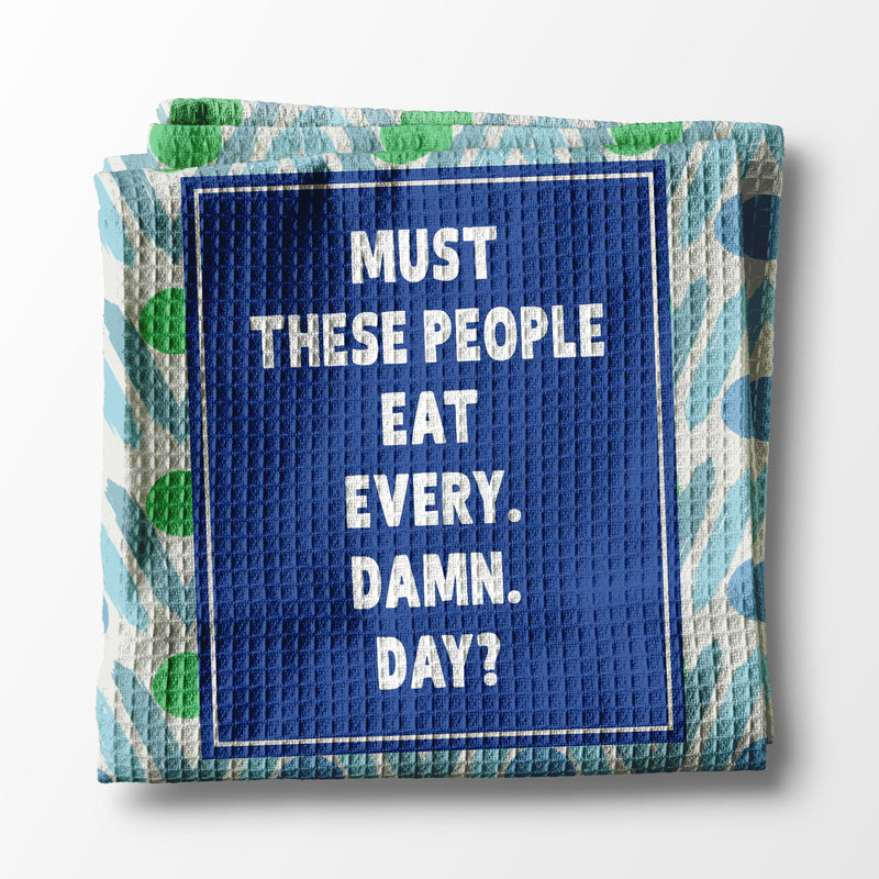 Waffle Weave Kitchen Towel -  Eat