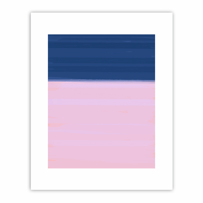 Abyss Art Print - Navy/Pink