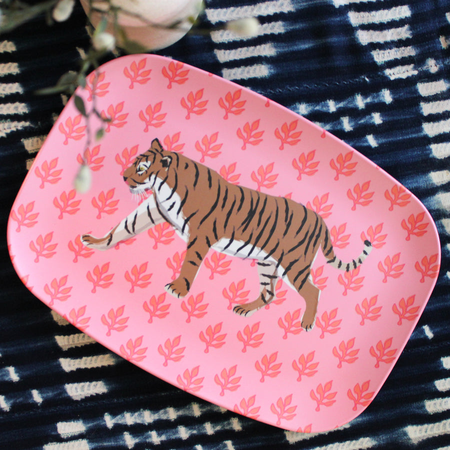 Clairebella Big Cats Flora Melamine Platter